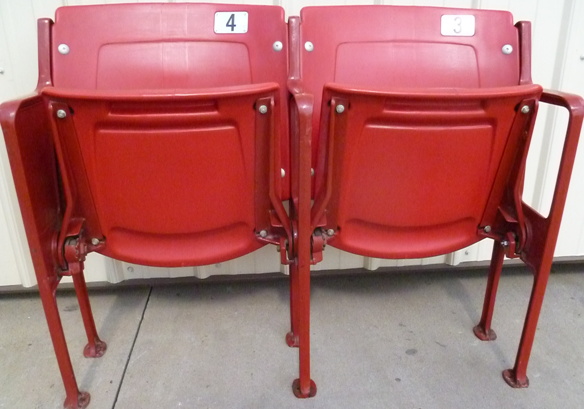 Busch Stadium seats - red floor mount