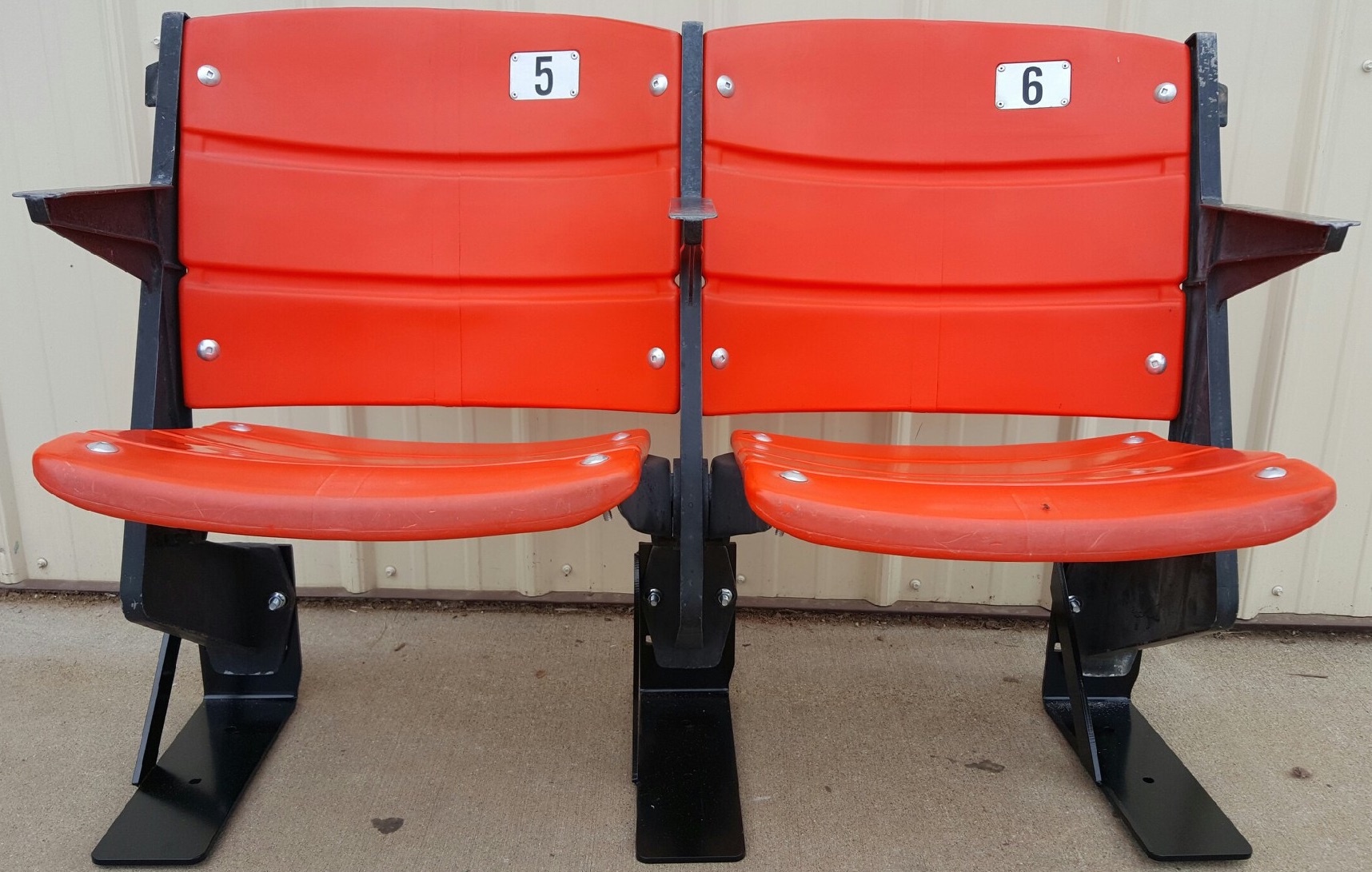 Candlestick Park Original Replacement Stadium Seat Number Plates.