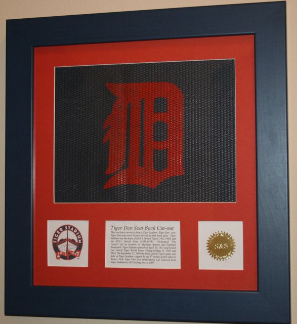 Tiger Den seat-back cutout framed Limited Edition