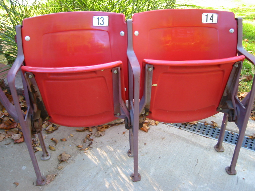 Busch Stadium seats - red floor mount