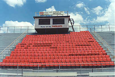 LBHS football stadium - reserve section w/ S&S Seating's chairback seats